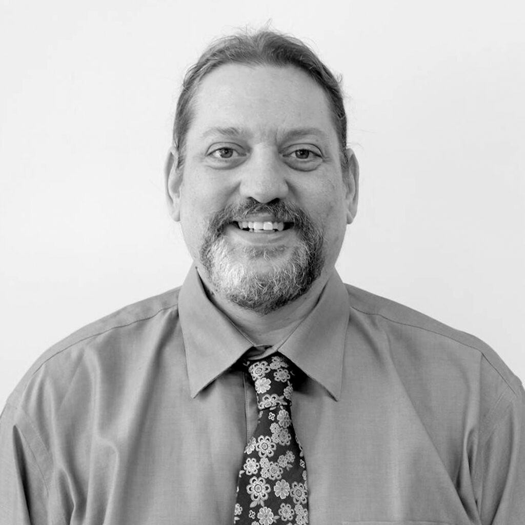 Black and white photo of Russ Cullinane, Director of Business Development at CarbonFarm Technology, new SRP Technical Committee Member