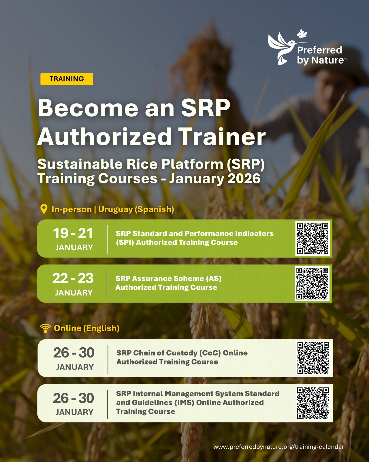 SRP Authorized Training Courses January 2026